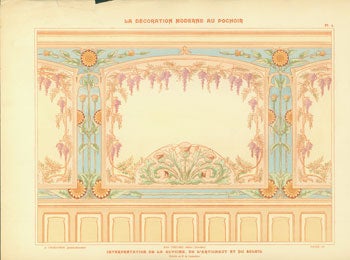 Charayron, A. and Jean Saude - Interpretation de la Glycine, de L'Artichaut Et Du Soleil. Plate 5 from la Decoration Moderne Au Pochoir