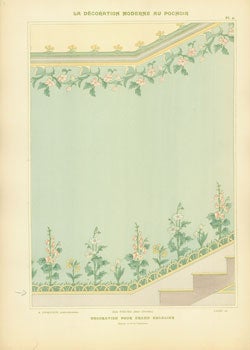 Charayron, A. and Jean Saude - Decoration Pour Grand Escalier. Plate 9 from la Decoration Moderne Au Pochoir