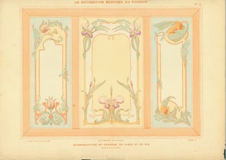 Item #63-0463 Interpretation Du Chardon, De L'Iris Et Du Pin. Plate 13 from La Decoration Moderne...