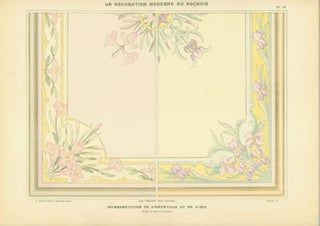 Item #63-0466 Interpretation De L'Amaryllis Et De L'Iris. Plate 16 from La Decoration Moderne Au...