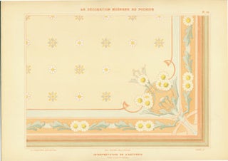 Item #63-0469 Interpretation De L'Anthemis. Plate 19 from La Decoration Moderne Au Pochoir. A....