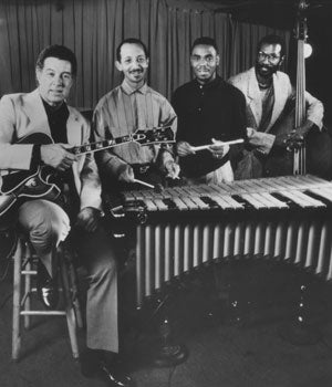 Item #63-0550 Kenny Burrell & Band: Publicity Photo for Contemporary Records. Contemporary Records, Frank Lindner, Los Angeles, photo.