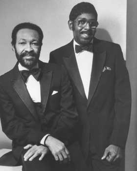 Item #63-0621 Jimmy McGriff & Hank Crawford: Publicity Photograph for Milestone Records. Milestone Records, Frank Lindner, New York, photo.