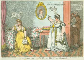 Fores, Samuel William; James Gillray (printmaker) - The Dispute: To Be or Not to Be a Protestant
