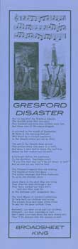 Item #63-0757 Gresford Disaster. Broadsheet King, London 15 Mortimer Terrace, NW5