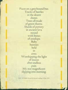 Item #63-0829 Trip: For Joanna. Faces On A Greyhound Bus. Arif Press, Michael McClure, Wesley B....