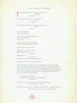 Item #63-0859 Spel Against Demons. Moe's Books, Cranium Press, Gary Snyder, Clifford Burke, John...