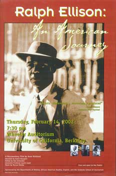 Item #63-0873 Poster for Ralph Ellison: An American Journey. Avon Kirkland, UC Berkeley Wheeler...