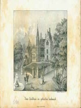 Item #63-0936 Lithographie von Pobuda und Rees. Neues Landhaus Im Gotischen Geschmack. Pobuda,...