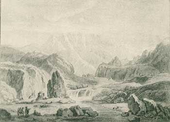 Item #63-1085 Der Elbrus Im Kaukasischen Gebirge (Mount Elbrus in Caucasian mountains). 19th Century German Artist.