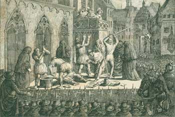 Item #63-1095 Hinrichtungen Zu Prag (21 Juni, 1621) (Executions In Prague, June 21, 1621). Eduard Pietrsch, Co, Saxony Dresden.