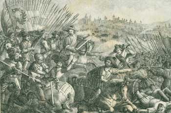 Item #63-1096 Schlacht Auf Dem Berge Bei Prag (Battle on the mountain In Prague). Eduard Pietrsch, Co, Saxony Dresden.