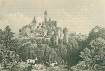 Item #63-1140 Der Hradschin in Prag (The Castle District In Prague). Carl Joseph Meyer.
