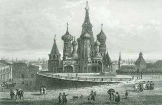Item #63-1157 Moscou. Vue de la Basilique St. Basile. Adolphe Rouargue Del, Sc, engraver