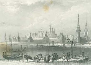 Item #63-1160 Moscou (Moscow). F. Chardon, Adolphe Rouarque Freres Del Et Sc, Paris, engraver