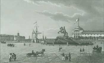 Item #63-1168 Monument Peter's I in Petersburg. 19th Century British Engraver.