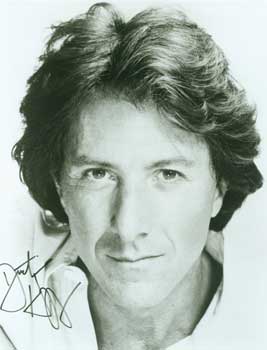 Item #63-1187 Publicity Photograph Signed by Dustin Hoffman. Greg Gorman, Dustin Hoffman, phot