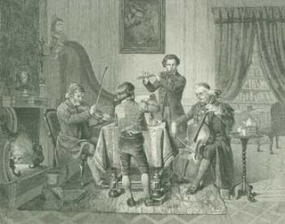Item #63-1227 Ein Dilettantenquartett (Dilettante Quartet). Friedrich Peter Hiddemann, After