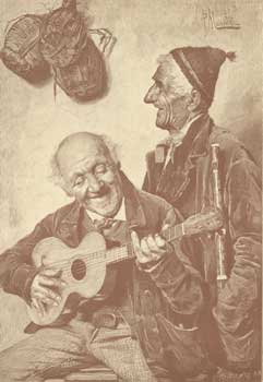 Item #63-1232 Wandernde Musikanten (Wandering Musicians). P. Maffani, Richard Bong, engrav.