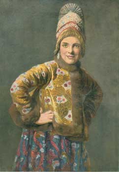Item #63-1258 Russisches Bauernmadchen (Russian Peasant Girl). Richard Bong, R. B. Wenig