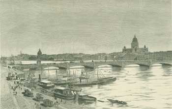 Item #63-1261 Die Newa-Brucke in St. Petersburg (The Neva Bridge in St. Petersburg). Carl Joseph Meyer?
