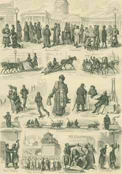 Wanjura, Arthur (After); Zwischenfall (engrav.) - Petersburger Winterbilder (Petersburg Winter Scenes)