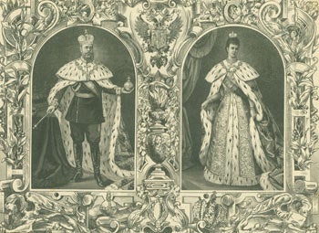 [Hader, G. (after); R. Brendamour (engrav.)?] - Das Russische Kaiserpaar IM Kronungsornate (the Russian Imperial Couple in Coronation)