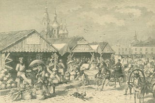 Item #63-1399 St. Petersburger Marktscene (St. Petersburg market scene). A. Baumann, R....
