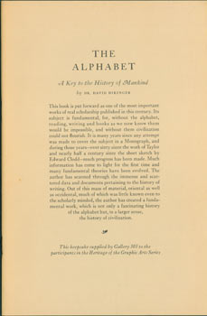Item #63-1454 The Alphabet. Dr. David Diringer