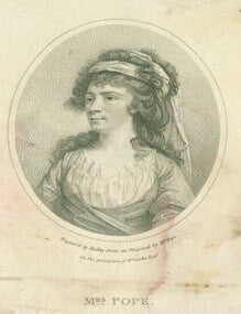 Item #63-1608 Mrs. [Elizabeth] Pope. Engrav'd by Ridley from an original by Mr. Pope. In the possession of Wm. Cooke, Esq.r. William Ridley, Alexander Pope, engrav., after.