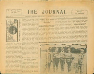 Item #63-1685 The Journal, Vol. I, No. 6. Saratoga, Santa Clara County, California, Saturday,...