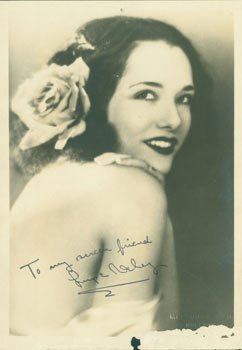 Item #63-1751 Autographed Publicity Photograph of Silent Film Star Lupe Velez. Pathe Exchange, Melbourne SPU, Lupe Velez, Cecil B. DeMille, CA Hollywood, Hollywood.