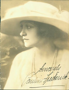 Hartsook Photo (San Francisco & Los Angeles, CA); Pauline Frederick - Autographed Publicity Photograph of Pauline Frederick