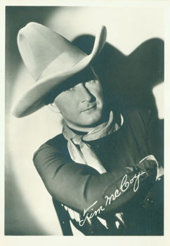 Item #63-1767 Print of Autographed Publicity Photograph of Tim McCoy. Columbia Pictures, Tim...