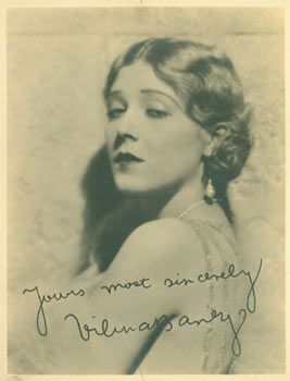 Item #63-1774 Print of Autographed Publicity Photograph of Vilma Banky. MGM, Vilma Banky, CA...