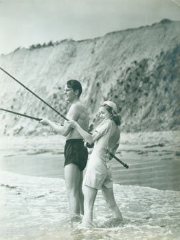 Item #63-1791 Cameraman Peeks-In On Hollywood Beach Party (No.6). Promotional Photograph of Anne...