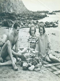 Item #63-1793 Cameraman Peeks-In On Hollywood Beach Party (No.3). Promotional Photograph of Anne...