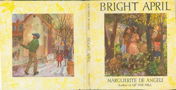 Item #63-1983 Dust Jacket only for Bright April. Marguerite De Angeli.