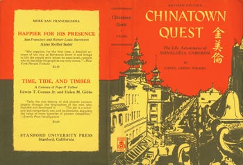 Wilson, Carol Green; Ray Sullivan (illustr.) - Dust Jacket Only for Chinatown Quest. The Life Adventures of Donaldina Cameron. Revised Edition
