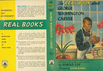Item #63-2014 Dust Jacket only for The Real Book About George Washington Carver. Harold Coy, Elinore Blaisdell, illustr.