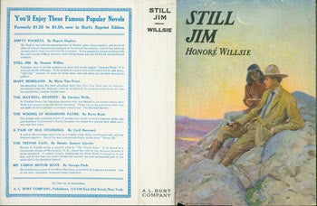 Item #63-2015 Dust Jacket only for Still Jim. Honore Willsie, W. Herbert Dunton, J. Scott Williams, illustr.