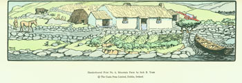Item #63-2070 Handcoloured Print No. 6, Mountain Farm, by Jack B. Yeats. Cuala Press Limited, Jack B. Yeats, Sile Yeats, Dublin.