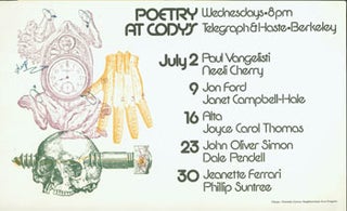 Item #63-2100 Poetry At Cody's. Cody's, Alameda County Neighborhood Arts Program, CA Berkeley,...