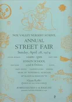 Item #63-2111 Noe Valley Nursery School Annual Street Fair. Sunday, April 28, 1974. Noe Valley...