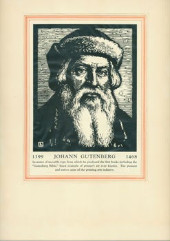 Item #63-2113 Johann Gutenberg, 1399-1468. Butler Paper Company