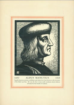 Item #63-2121 Aldus Manutius 1450-1515. Butler Paper Company