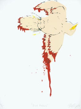 Item #63-2141 Blood Feathers. Numbered 4 of 5. Signed by the Artist. Wesley Gibson