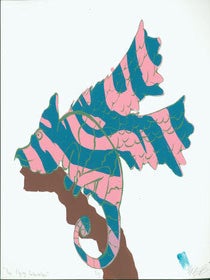 Item #63-2144 The Flying Zebrameleon. Numbered 5 of 5. Signed by the Artist. Wesley Gibson