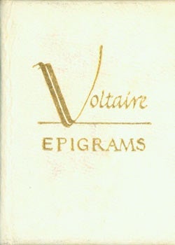 Item #63-2173 Epigrams. Black Cat Press, Norman W. Forgue, Voltaire, des