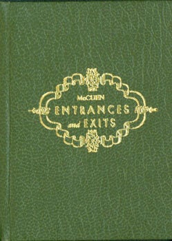 Item #63-2178 Entrances and exits: recollections of Ohio theater. Black Cat Press, Norman W....